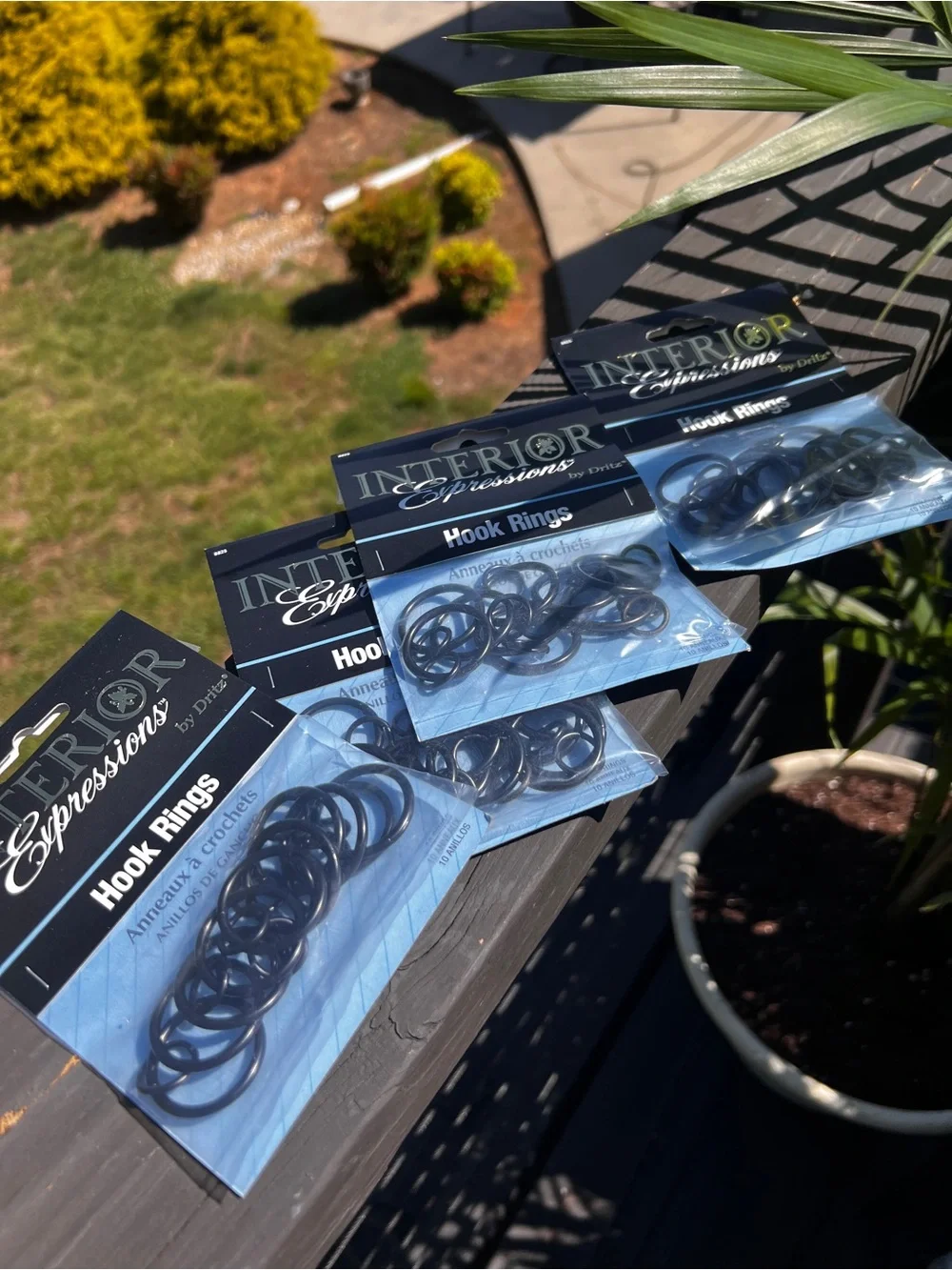 Vintage Dritz Interior Expressions Hook Rings Lot of 4 NOS Curtain Hardware Sewi